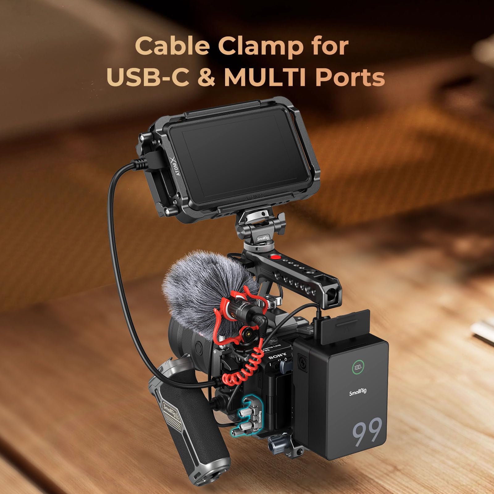 Amazon.com : SMALLRIG USB-C & Multi Cable Clamp, Design for Sony