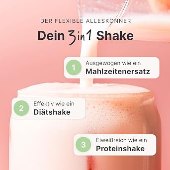 SHEKO Balance Shake Erdbeere – Mahlzeitersatz & Abnehmshake – 378 g