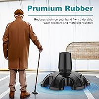 Vista 6 de MFE Cane Tip - Rubber Feet Pad for Walking Cane Self Standing - Heavy Duty Stable 6-Prong Replacement Base for Folding Walking Stick End Cap, 5/8