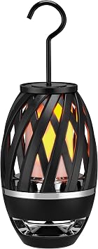 iLive Tiki Bluetooth Speakers, 2-Pack with LED Flame & Removable Stakes
