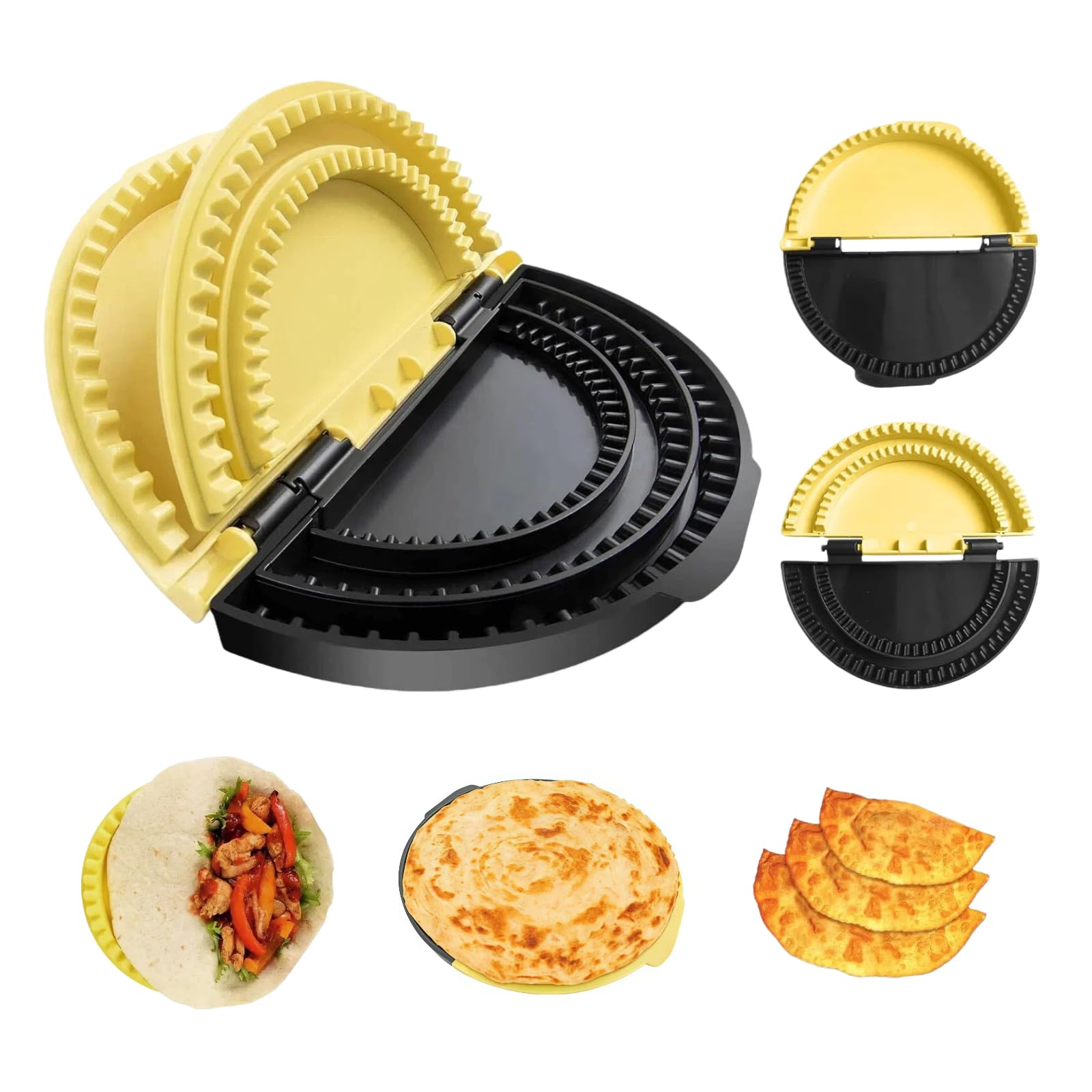 3-in-1 Tortilla Sealer and Crimper, Adjustable Quesadilla Crimper for 6"/8"/10" Wraps, Flip Wrap Tortilla Maker for Tacos, Burritos,Empanadas & Calzones, BPA-Free & Dishwasher Safe-image-19