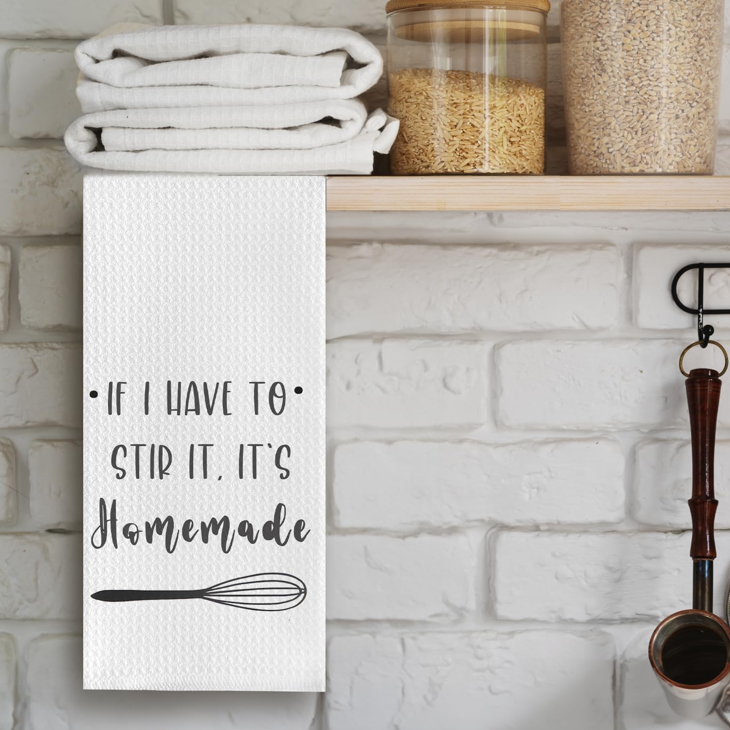 Funny Kitchen Towels - Funny Waffle Decorative Bathroom Towels, Funny Dish Towels, Funny Hand Towels for Kitchen, 16 x 24 Inches - Image 3