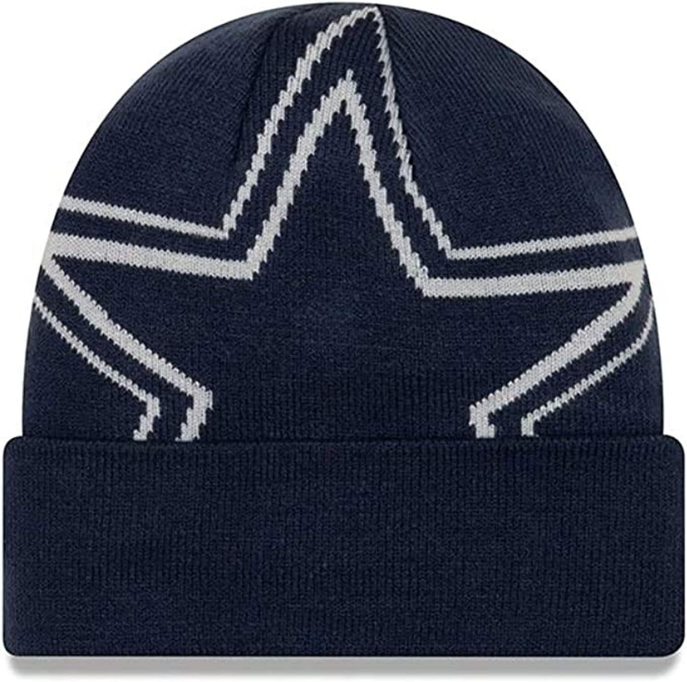 New Era Authentic Collection Cowboys Cold Weather Cuffed Knit Beanie Cap Hat One Size Fit Most (Logo Whiz) Navy