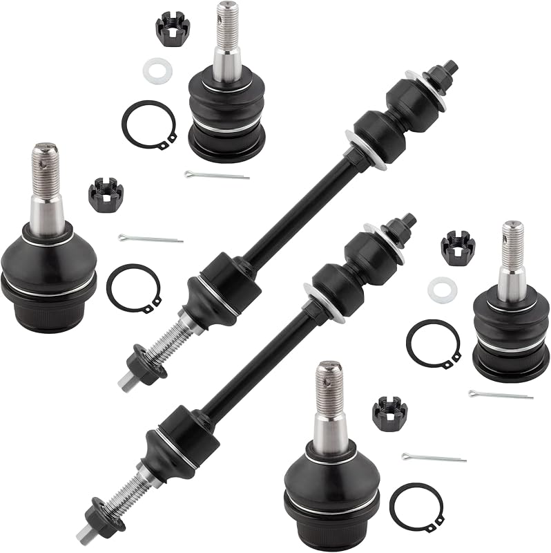Kit de 6 Terminais de Direção e Bielas da Barra Estabilizadora Dianteiras BOXI para Dodge Ram 1500 – K80628 K7411 K7400