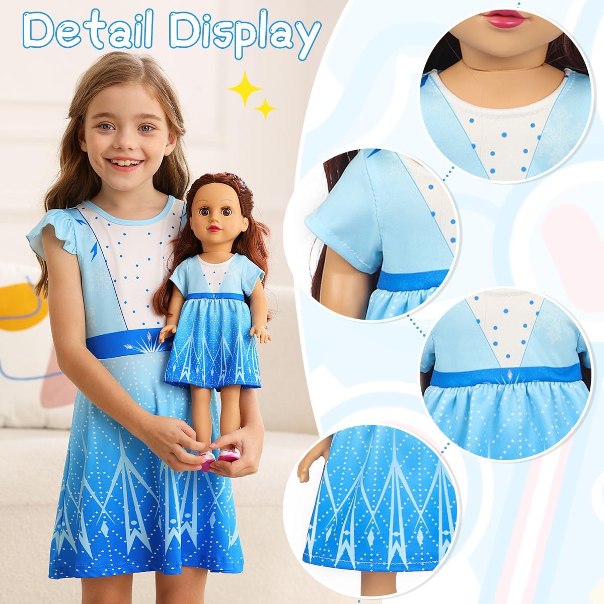 Benylion 18 Inch Doll Clothes Include 3Pcs Different Princess Dress image 4