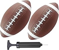 ABAJI Mini Toy Football 2 Pack 6 Inch Soft Rubber Balls with Pump Needle for Kids Toddlers Boys Girls Indoor Outdoor Play Gift