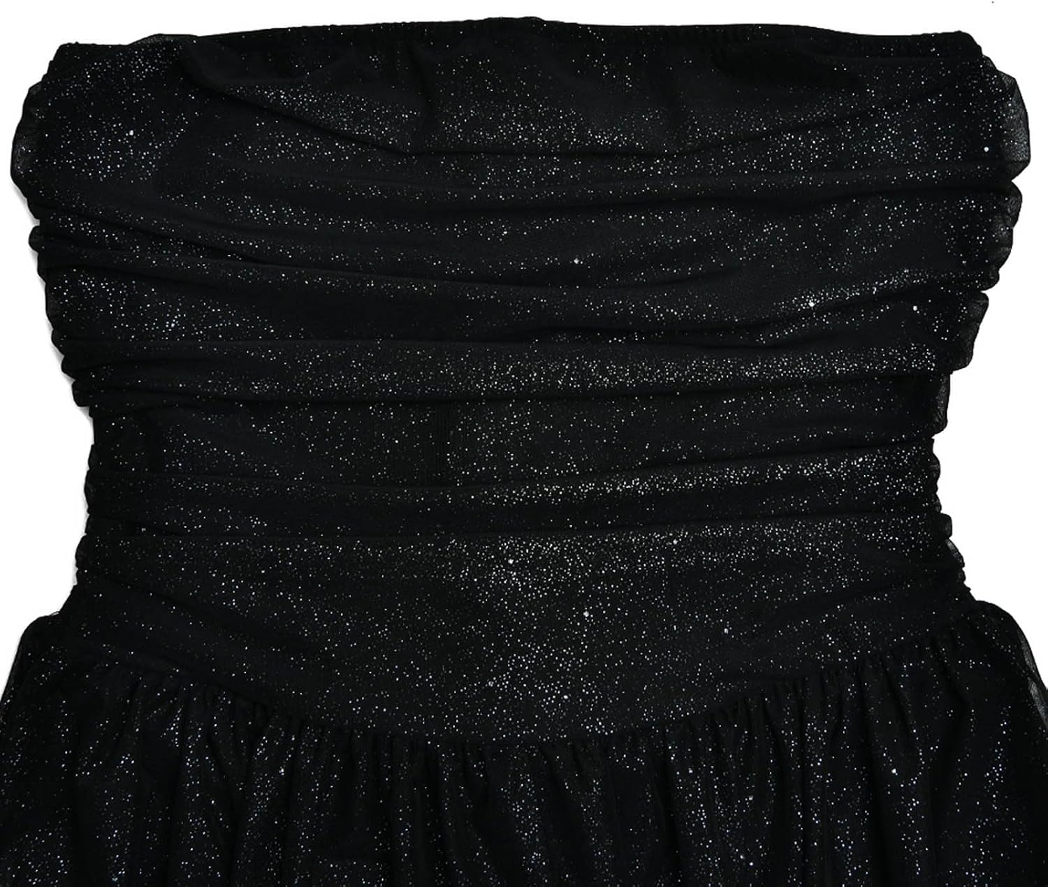 Women Strapless Sparkly Sequin Dress,Backless Party Pleated Dresses