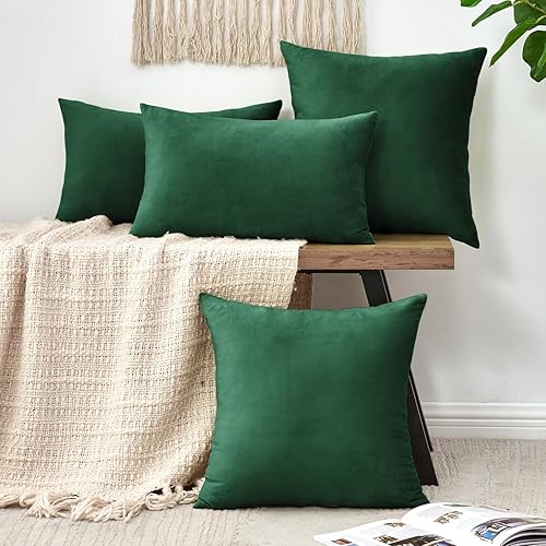 Miniatura 8 de Juego de 2 fundas de almohada decorativas de terciopelo de 18 x 18 pulgadas, fundas de almohada de color naranja quemado suaves para sofá, cama,