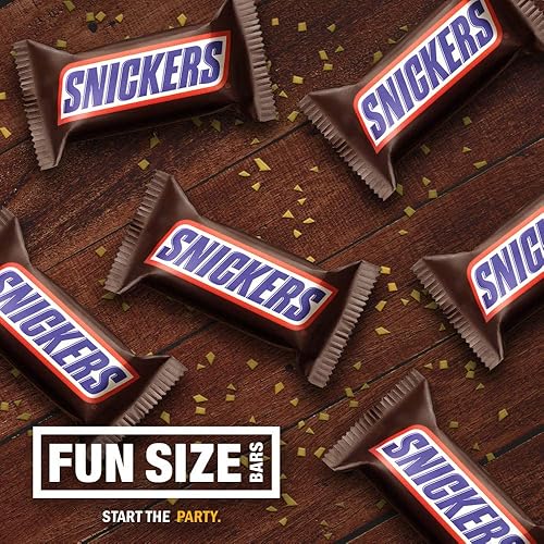 Miniatura 5 de Snickers - Barra de chocolate de tamaño divertido caramelo turrón cacahuetes y chocolate con leche paquete a granel 2 libras 55 piezas