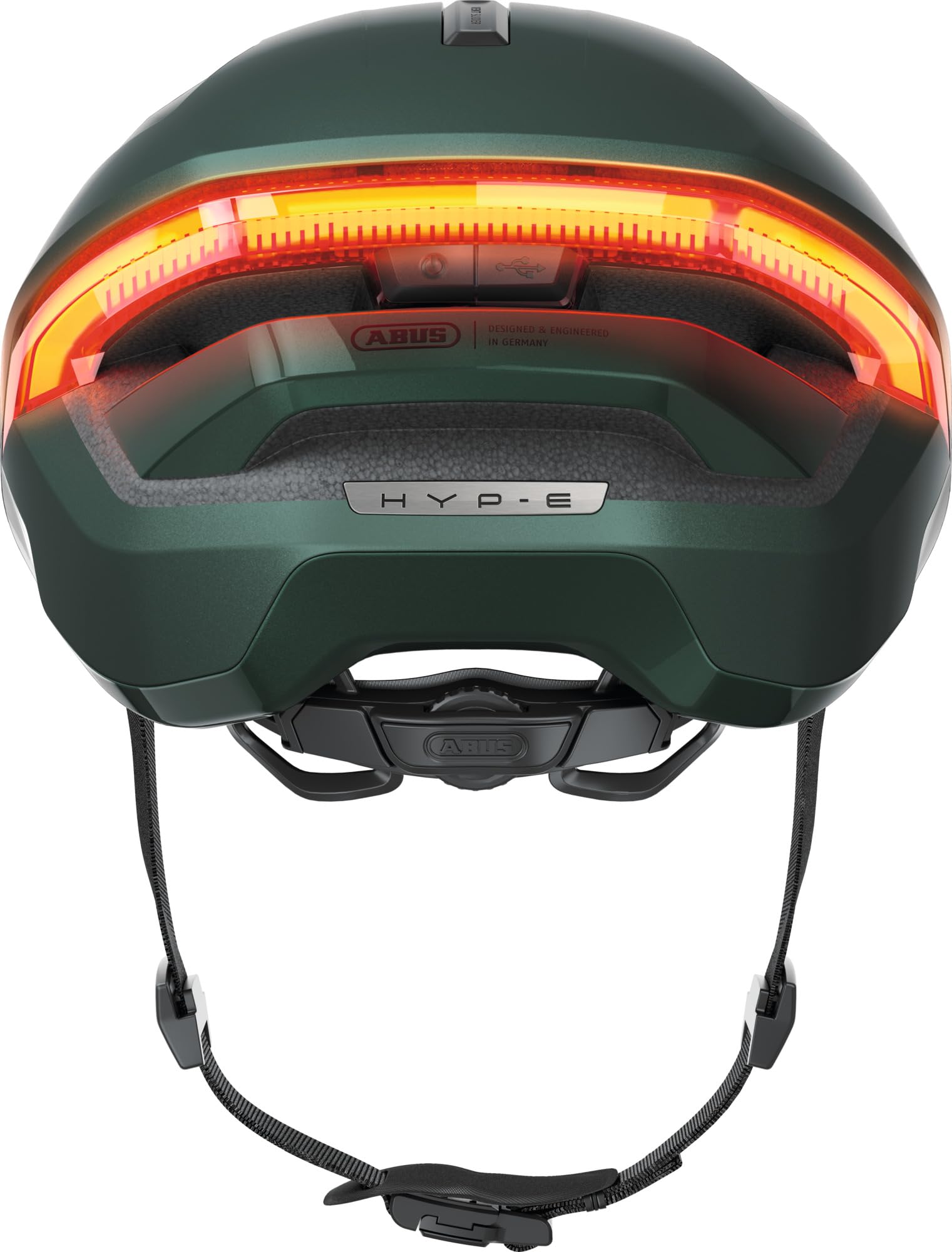 ABUS Casque de vélo HYP-E - Casque avec lumière Frontale, lumière arrière et lumière Clignotante - Convient Aussi pour Faire du vélo sur E-Bike et S-Pedelec - pour Jeunes et Adultes