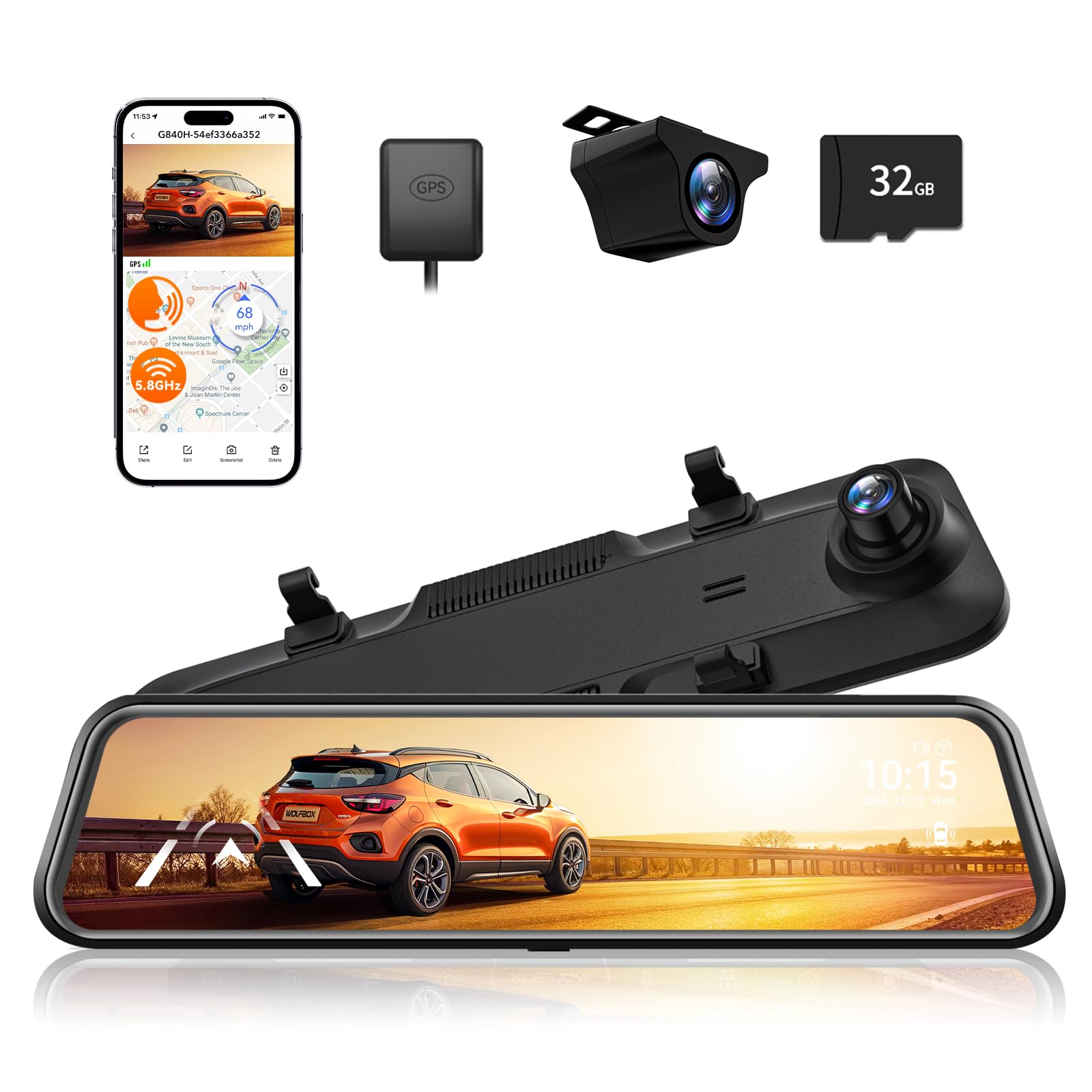WOLFBOXMirror Dash Cam (STOP SELLING)