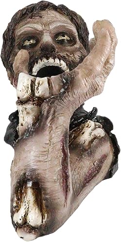 Miniatura 6 de Ebros Spooky Walking Undead Gory Carne Decayed Flesh Zombie Head Botella de vino y vidrio Salero Pimienta Juego de figuras de Halloween Macabra Prop