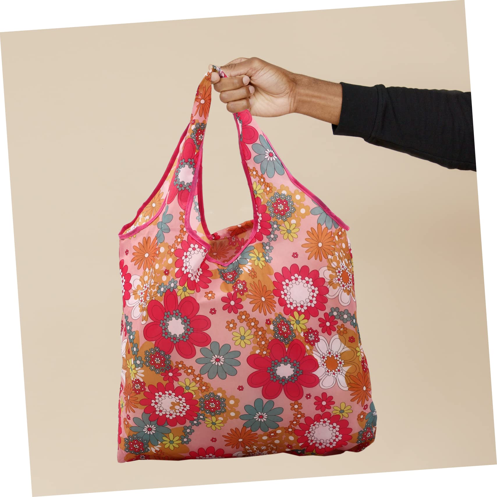 LABRIMP Bolsa de Compras Plegable Flores, 8 Unidades, Poliéster