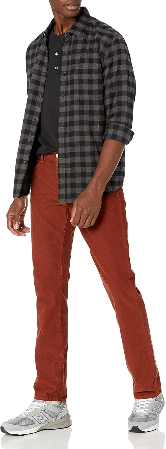 Vista 4 de Tienda Essentials - Camisa de franela de manga larga para hombre disponible en tallas para hombres grandes y altos