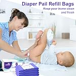Refills Compatible with Dekor Classic Diaper Pail Refills | 4 Pack for 2772 Diapers(Extra 40% Lengths) Diaper Pail Bags with Extra 30% Thickness Powerful Odor Eliminate Lavender Scent for Baby/Adult