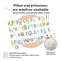 Vista 4 de My Little Dreamy Kids Almohada pequeña de 13 x 18 pulgadas con funda de algodón orgánico, suave y transpirable, lavable a máquina, para niños