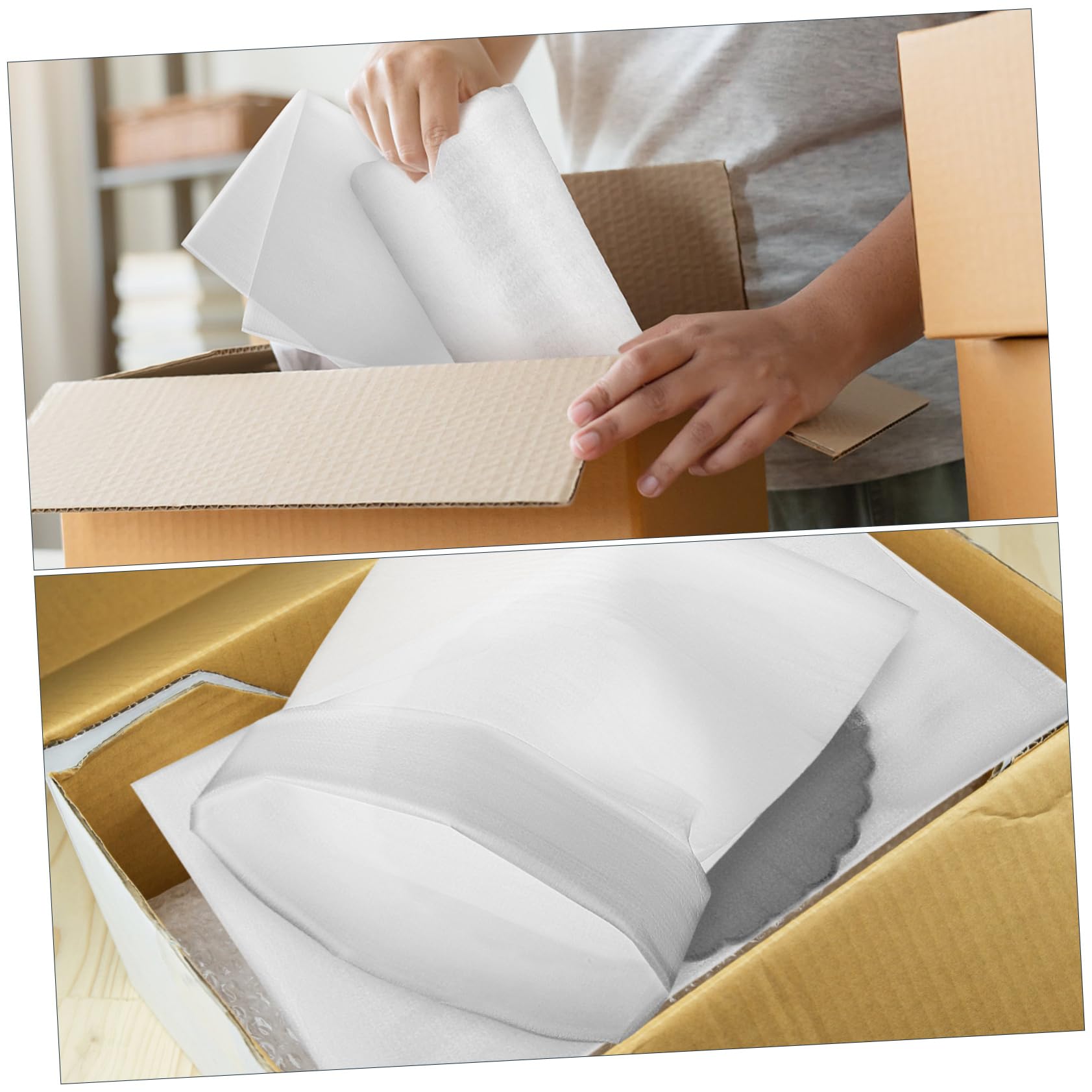 Sacchetti di Schiuma e Facili da Usare 100 Pezzi per Imballaggio in Pe Bianco Grande Capacità, Multiuso per Oggetti Fragili come Ceramiche Durante Trasporto e Imballaggio