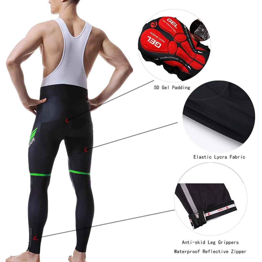 Completo Ciclismo Invernale Termico - Giacca E Pantaloni Uomo Con Gel Cushion, Traspirante - Foto 4