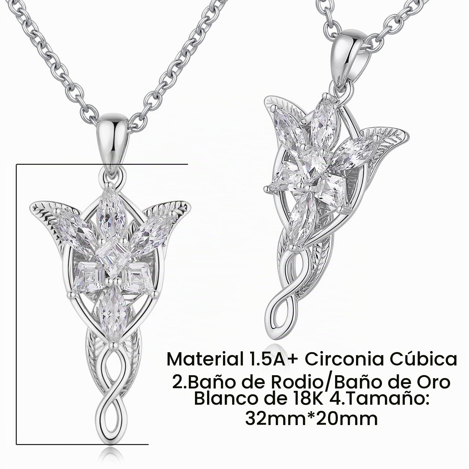 jiamiaoi Collares muejr plata Collar de cruz para mujer niña plata de ley 925, Collar con colgante de cruz de diamant circonita cúbica, Colgante mujer cruz plata