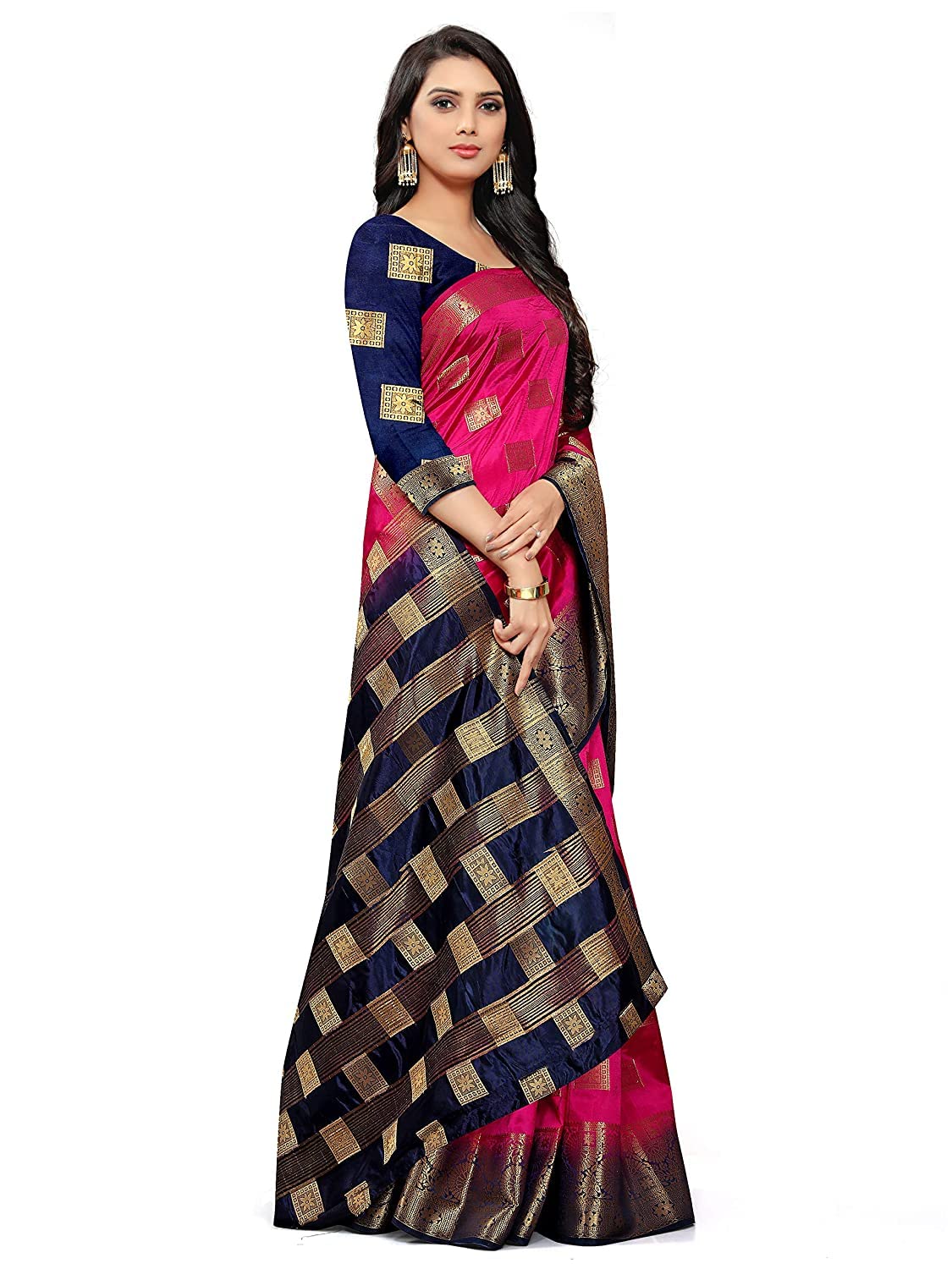 neeah Women’s Banarasi Art Silk Special Occassion Wear Saree With Un-stitched Blouse neeah Women’s Banarasi Art Silk Special Occassion Wear Saree With Un-stitched Blouse