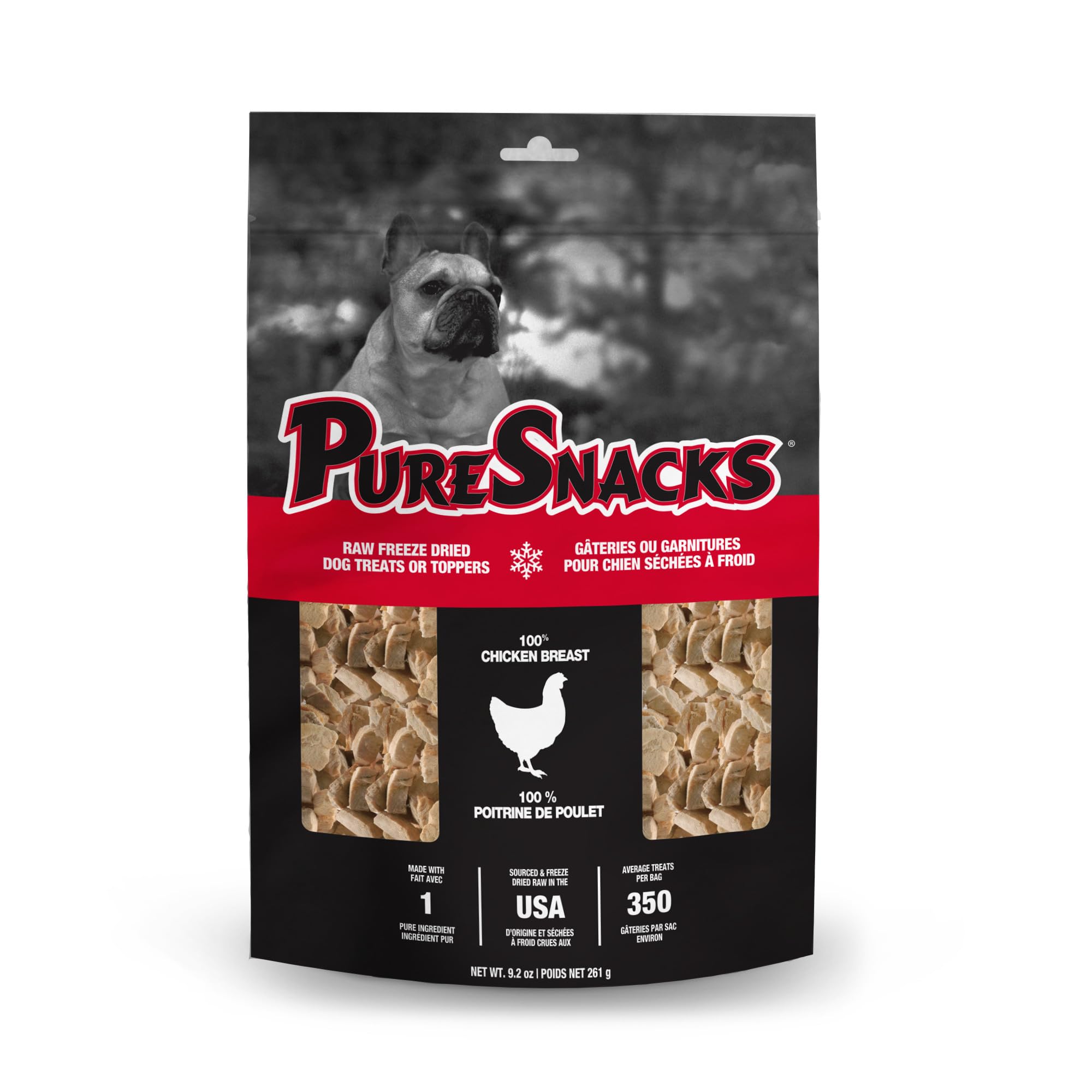 PureSnacks Freeze Dried Chicken Breast Dog Treats 9.2oz (261g) | 1 Ingredient | Freeze Dried in The USA | Packaged and Prepared in Canada image 2