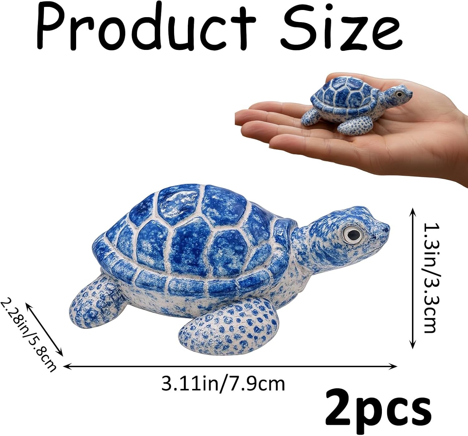 2 Pack Toilet Bolt Covers Decorative, Sea Turtle Toilet Bowl Caps, Whimsical Bathroom Decor for Coastal Style Spaces, Resin Toilet Screw Cover Caps