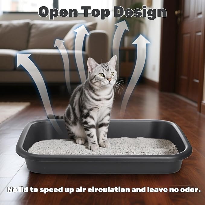 3 Pack Arenero para Gatos Bajo Acceso, Grande miniatura 7