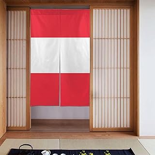 Austrian Flag Printing Door Curtain, Bathroom, Half Covered, Two partition Curtains 34x56in