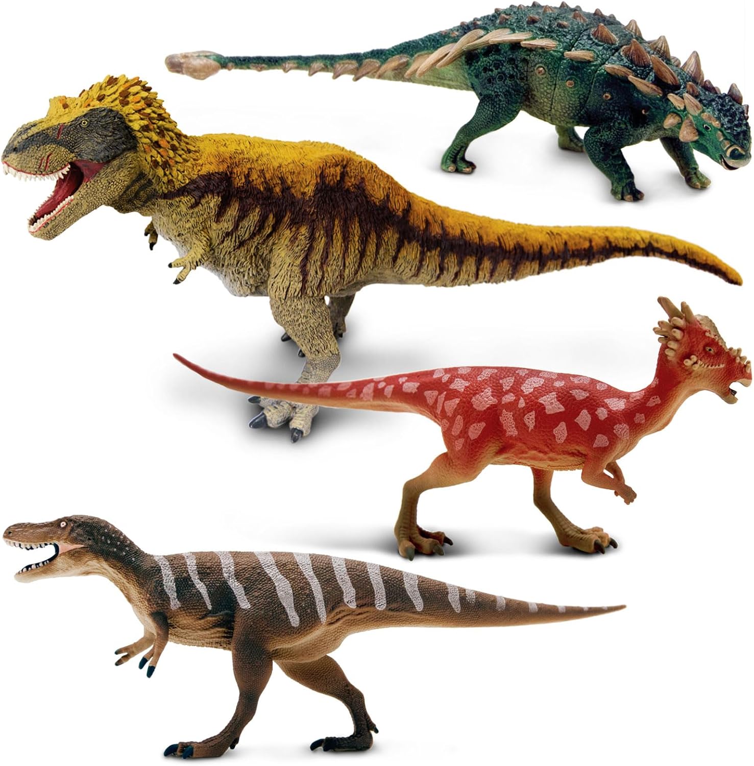 Safari Ltd. Dino Dana Dinosaur Bundle: Ultimate Dinosaur Figurine Set of T-Rex, Zuul, Nanotyrannus, and Stygimoloch