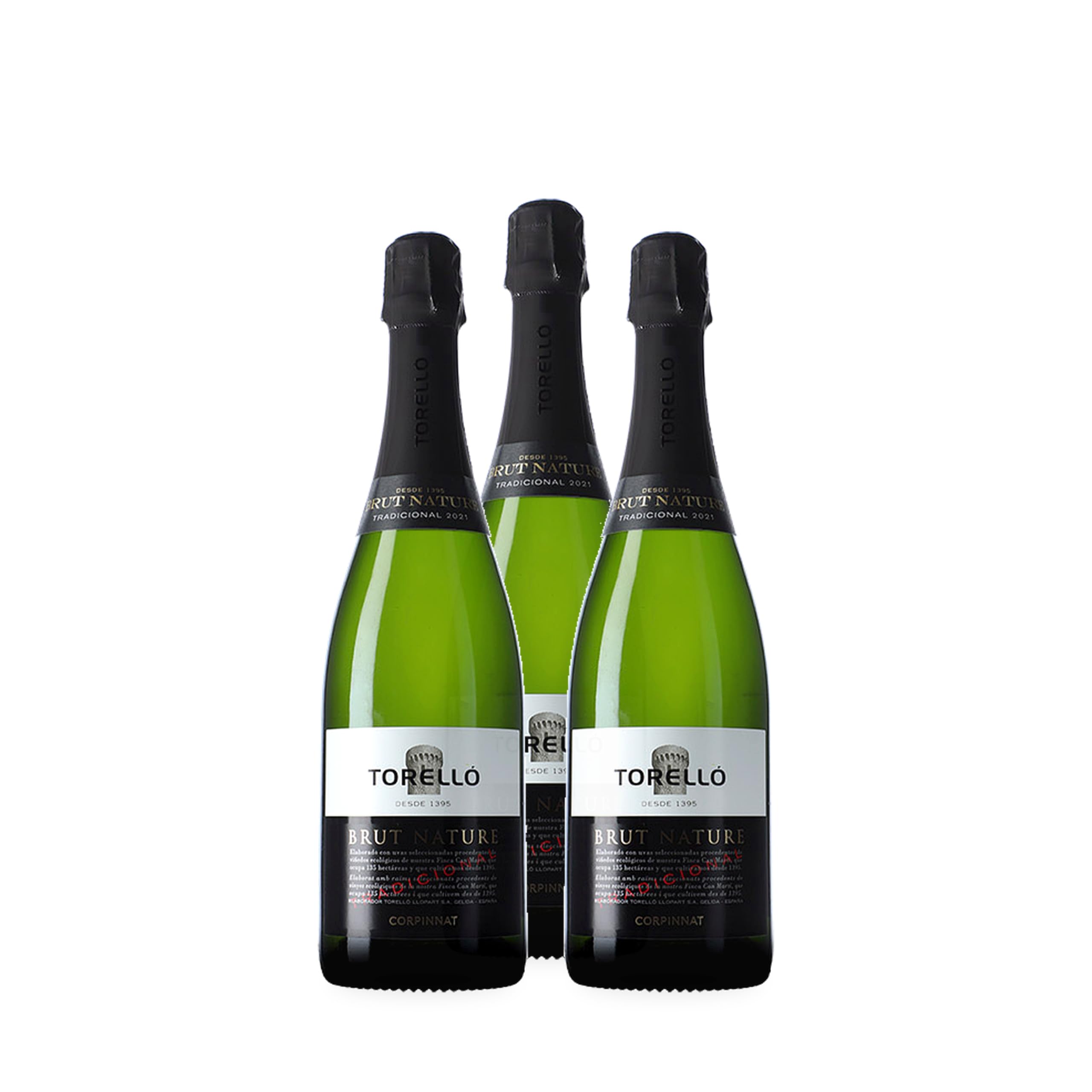 vino espumoso corpinnat Torelló Tradicional Brut Nature selección gourmet 3 botellas 75 cl