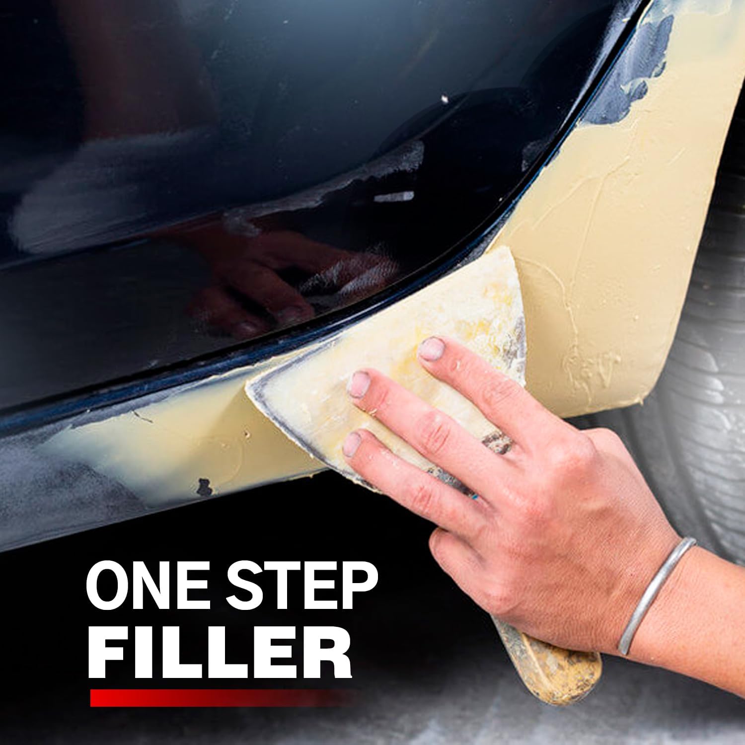 Maxifill Superior Lightweight Body Filler – Easy Sanding & Paintable for Car Repairs – Ideal for Dents, Holes & Rust – Ultra Smooth Finish – Pack of 2 x 3 Liters + Hardener