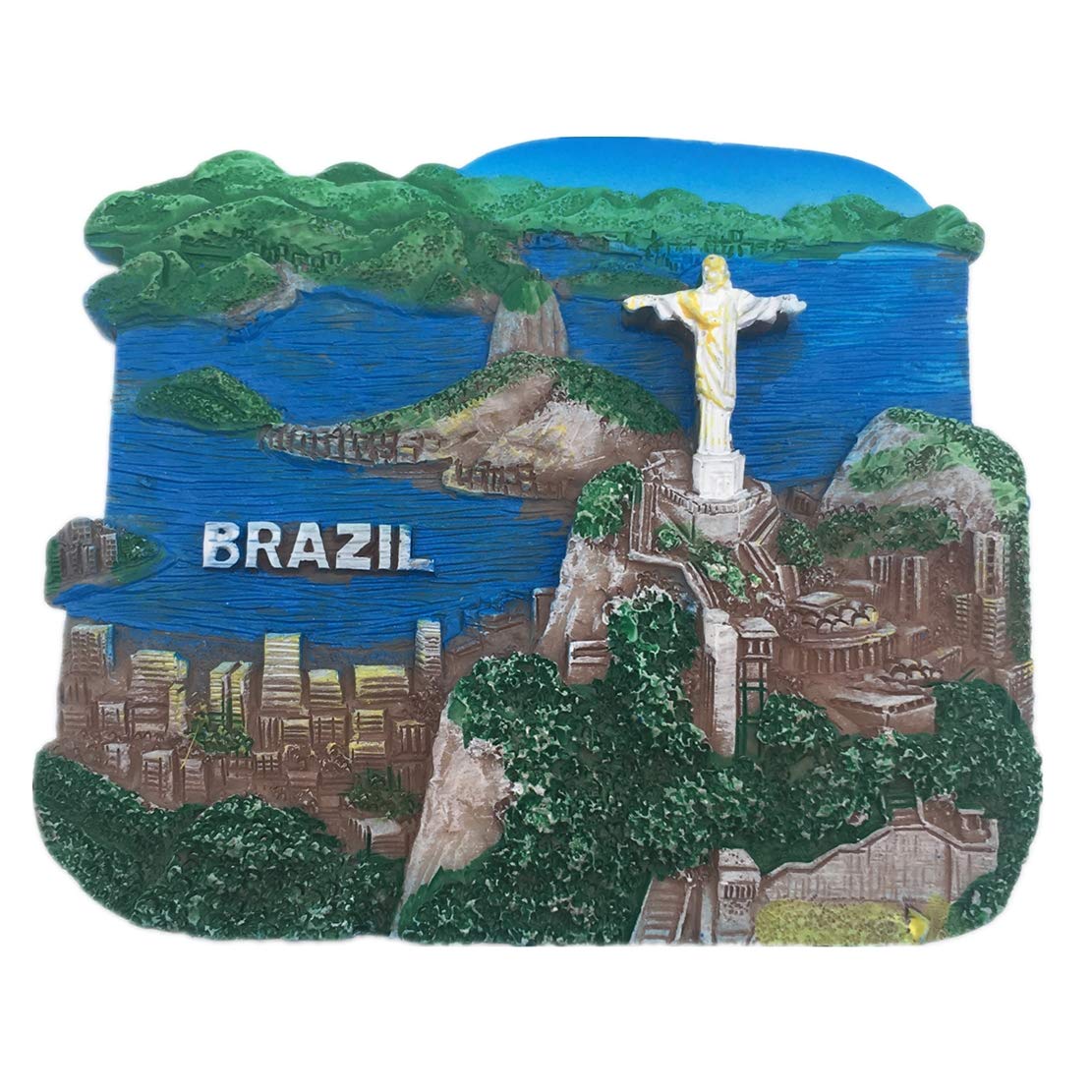 Cristo Redentor Rio Brazil Fridge Magnet 3D Resin Handmade Craft Tourist Travel City Souvenir Collection Letter Refrigerator Sticker