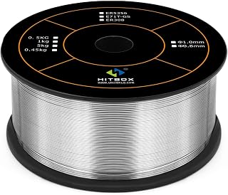 HITBOX 2 Pound/1KG 0.030"/0.8MM Flux Cored Wires E71T-GS Welding Wire for MIG Welder Welding Wires Without Gas Self Shielded Gasless Welding Wire for Welding Mild Steel Stainless Steel