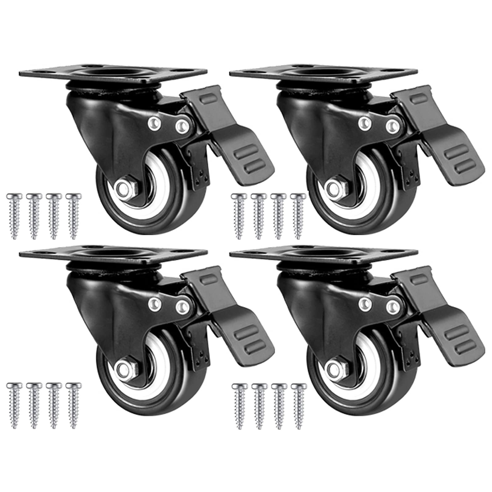 Zguouzantye One Color Set Of 4 Swivel Caster Wheels For Trolley Furniture