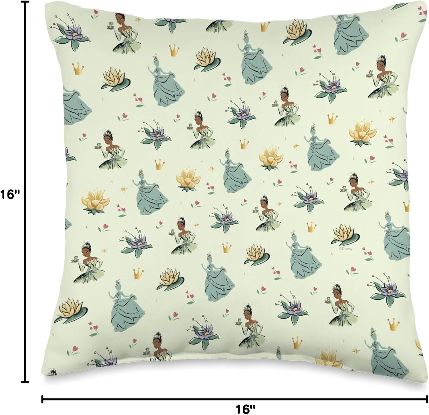Disney Princess Tiana The Princess and The Frog Print Throw Pillow