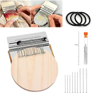 Helihuo Patchmaker 2.0 Kit, Mini Loom for Beginners, Portable Patch Darning Kit, Patchwork Weaving Tool Set for Quickly Sewing Repair, Sewing 28 Hooks