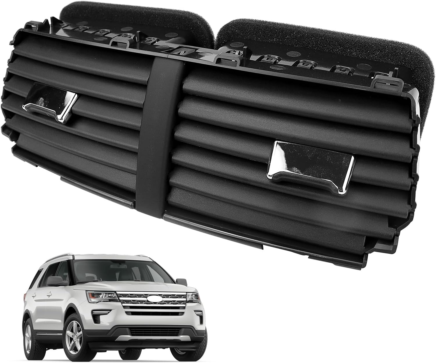 Center Dash Air Vent Louver For Ford Explorer 2016 2017 2018 2019 Center Dashboard AC Heater Vent Black Replace FB5Z-19893-AD