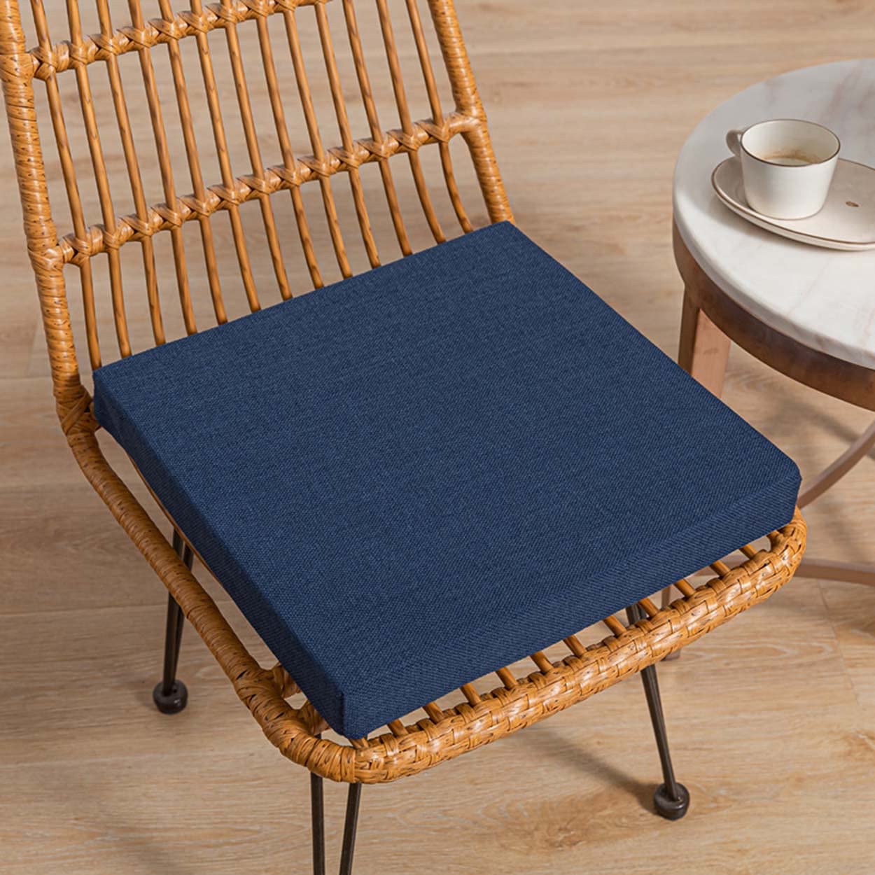 qing yun Garden Chair Cushion Pad,Dining Thick 5/8cm Seat Cushions Chair Pad,Sofa Seat Pad Chair Seat Cushions for Indoor Patio Outdoor (50X50X5CM,Dark blue)