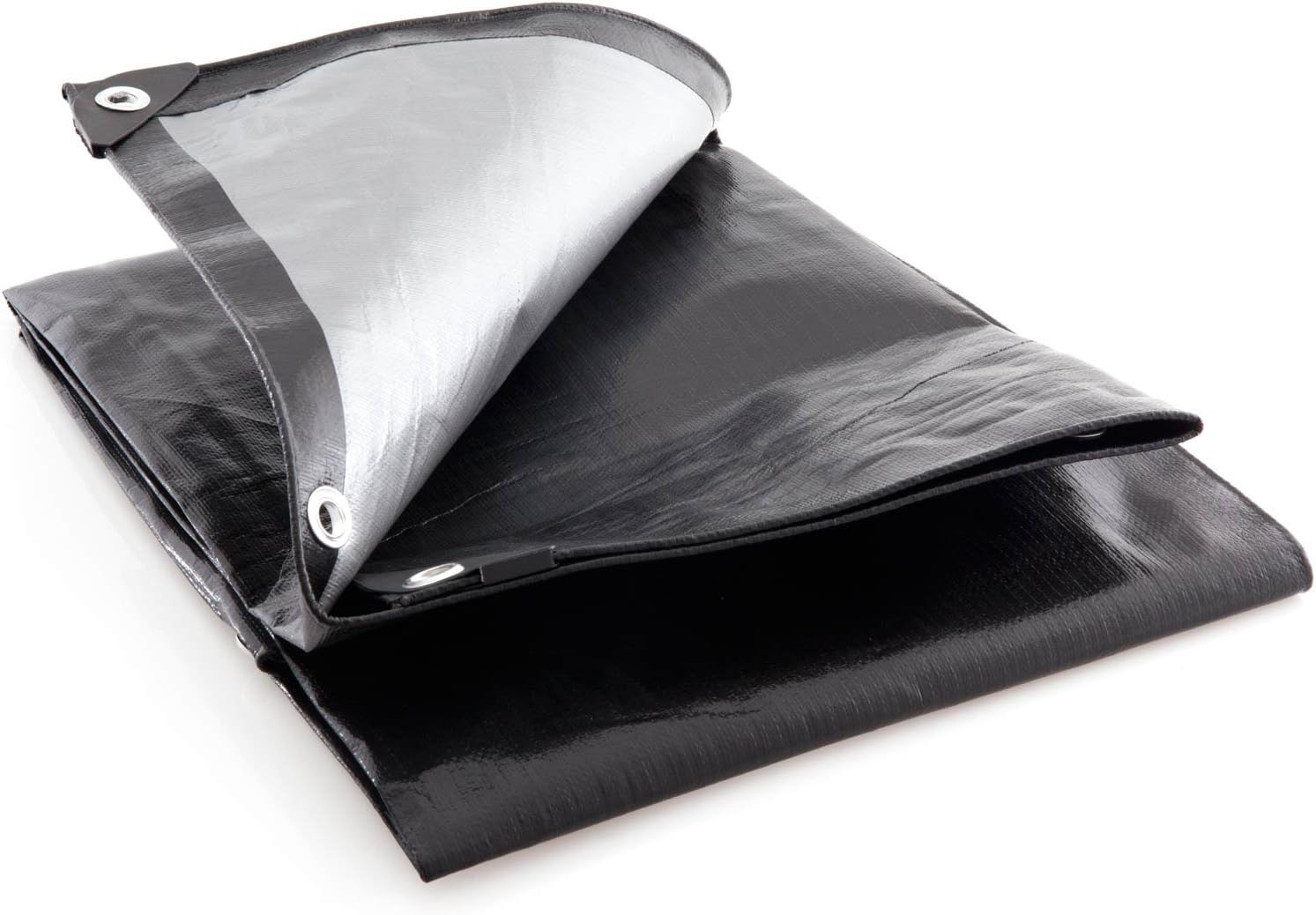 King Canopy Super Heavy Duty Tarp in Black and Silver, 30' L x 20' W (31 lb)