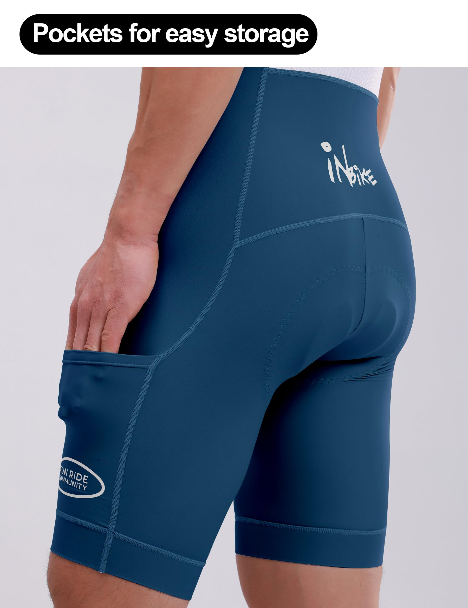 INBIKE Culote Corto Ciclismo para Hombre Verano Pantalones Bicicleta Hombre MTB Transpirable Elástico
