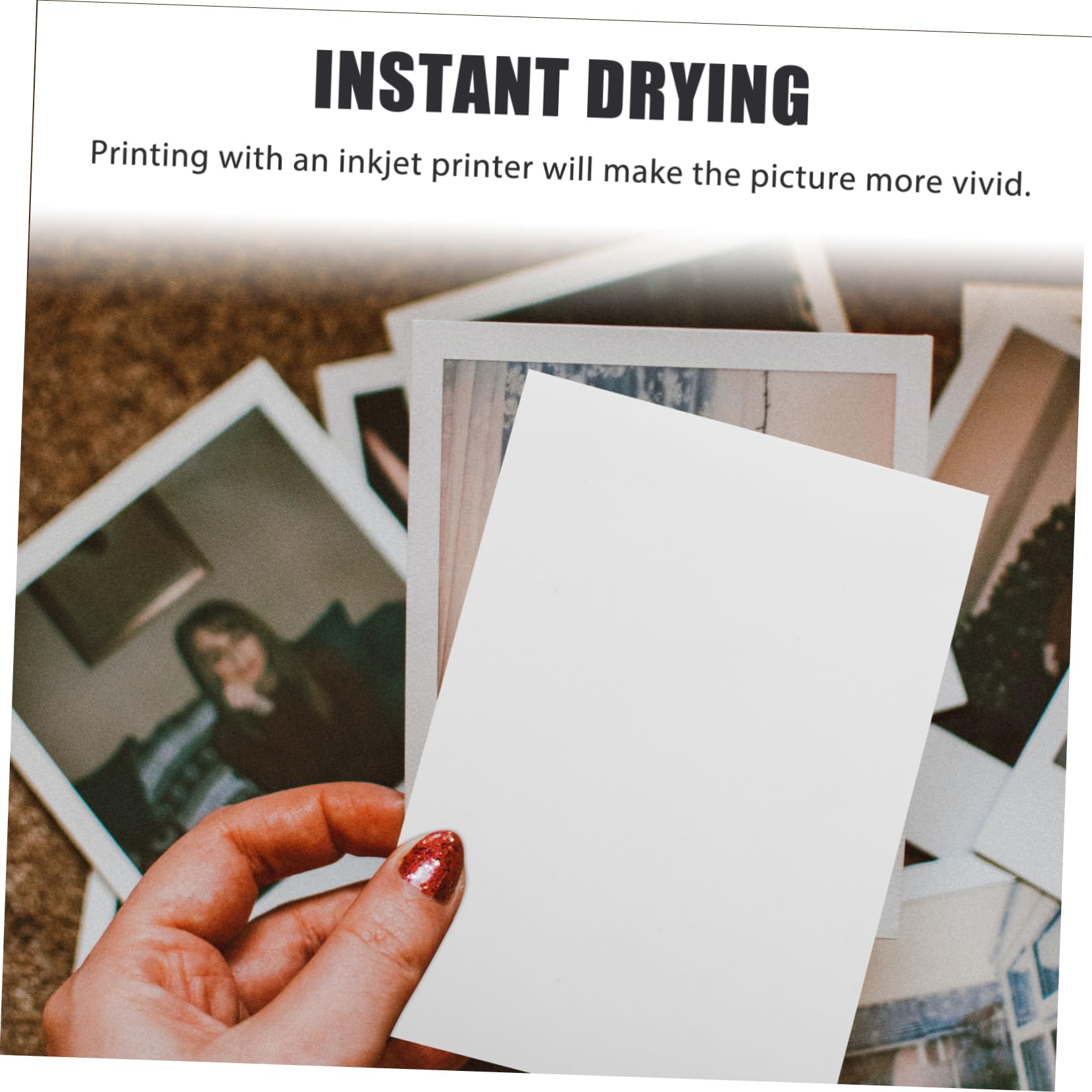 OSALADI 5 Set Carta Fotografica Album Stampa Di Carte Fotografiche Foto Lucida Carte Fotografiche Immagini Alto Colore Documenti Della Stampante Foto Carta Bianca 100 Fogli*5