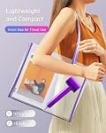 Séchoir à cheveux avec diffuseur pour cheveux bouclés, 110,000RPM Séchoir à cheveux haute vitesse pour le séchage rapide, sèche-cheveux thermo-commande à faible bruit portable avec buse pour les voyages à domicile (Purple)
