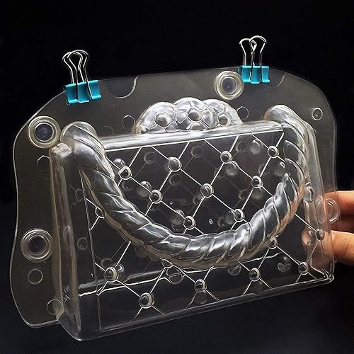 Miniatura 6 de 3D Lady Bag Molde de chocolate de plástico DIY pastel hecho a mano molde de chocolate bolsa de policarbonato caramelo pastel decoración herramientas