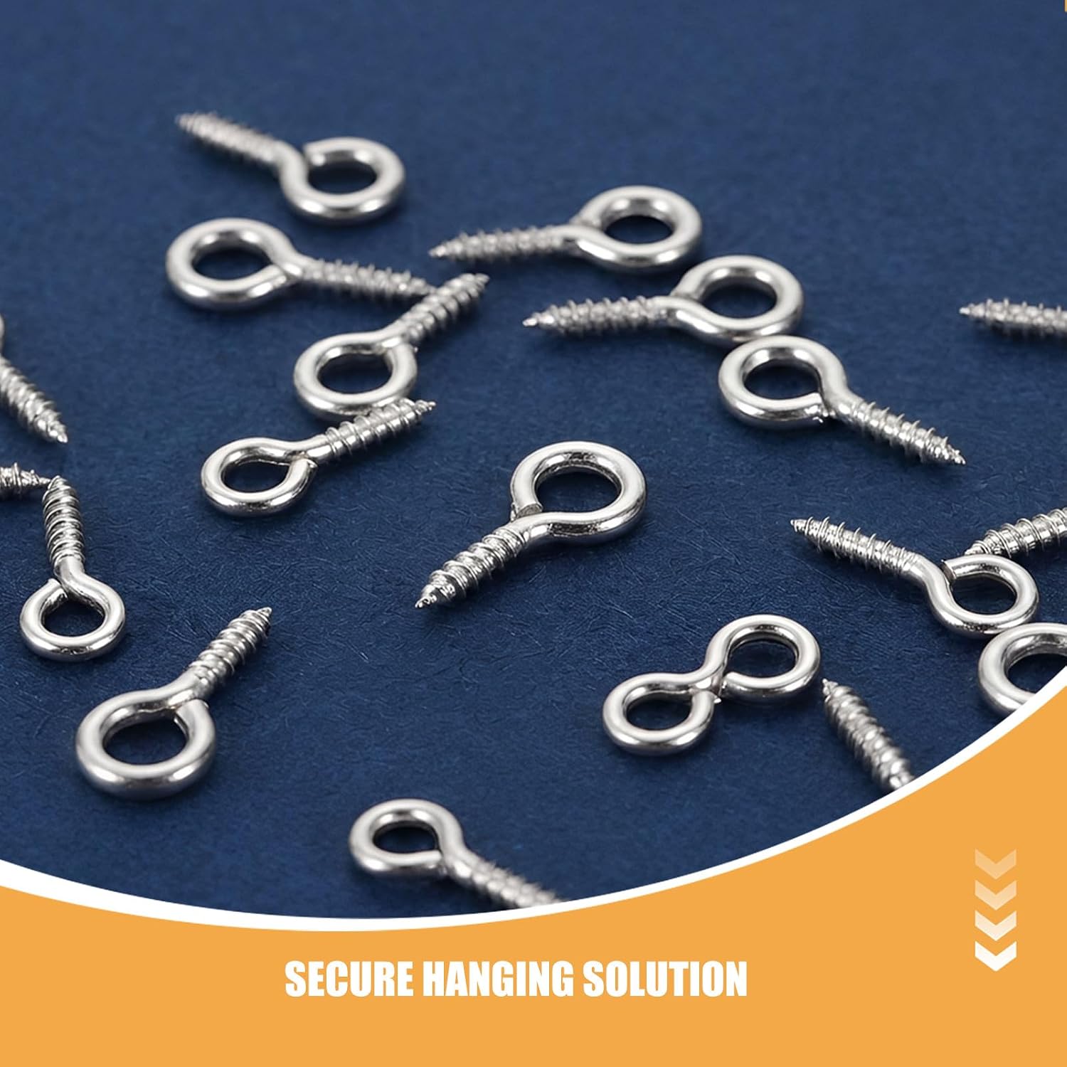 600pcs Screw Eye Pin Pegs for Jewelry Making & DIY Crafts - Small Eyelet Screws Eyes Pin Hook for Art Projects & Bead Charms Earring Making Projects