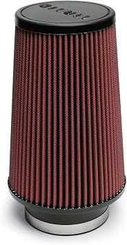 Airaid 701-470 Universal Clamp-On Air Filter Round Tapered; 4 Inch 102 mm Flange ID; 9 Inch 229 mm Height; 6 Inch 152 mm Base; 4.625 Inch 117 mm Top