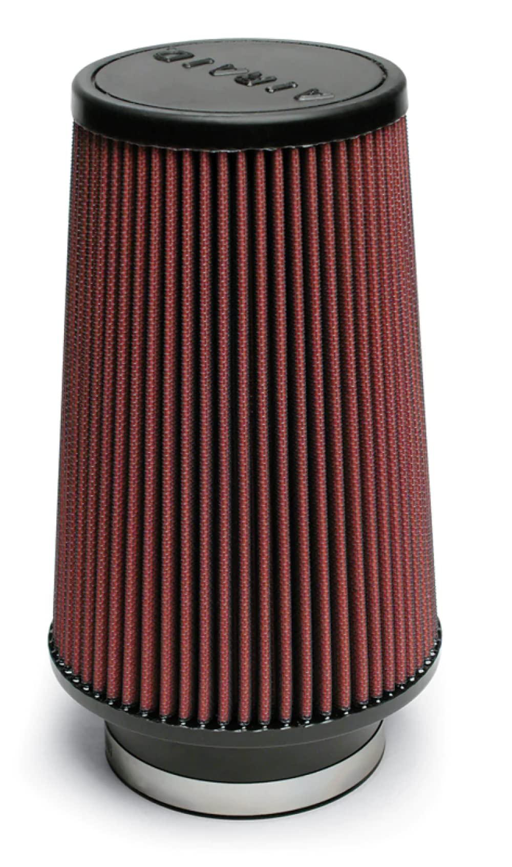 Airaid 701-470 Universal Clamp-On Air Filter: Round Tapered; 4 Inch (102 mm) Flange ID; 9 Inch (229 mm) Height; 6 Inch (152 mm) Base; 4.625 Inch (117 mm) Top