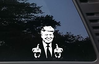 T Flipping Double Bird - 5 1/4" x 5 1/2" die Cut Vinyl Decal/Sticker for Cars, Trucks, Windows, Boats, Tool Boxes, etc NOT Printed! Made in The USA!