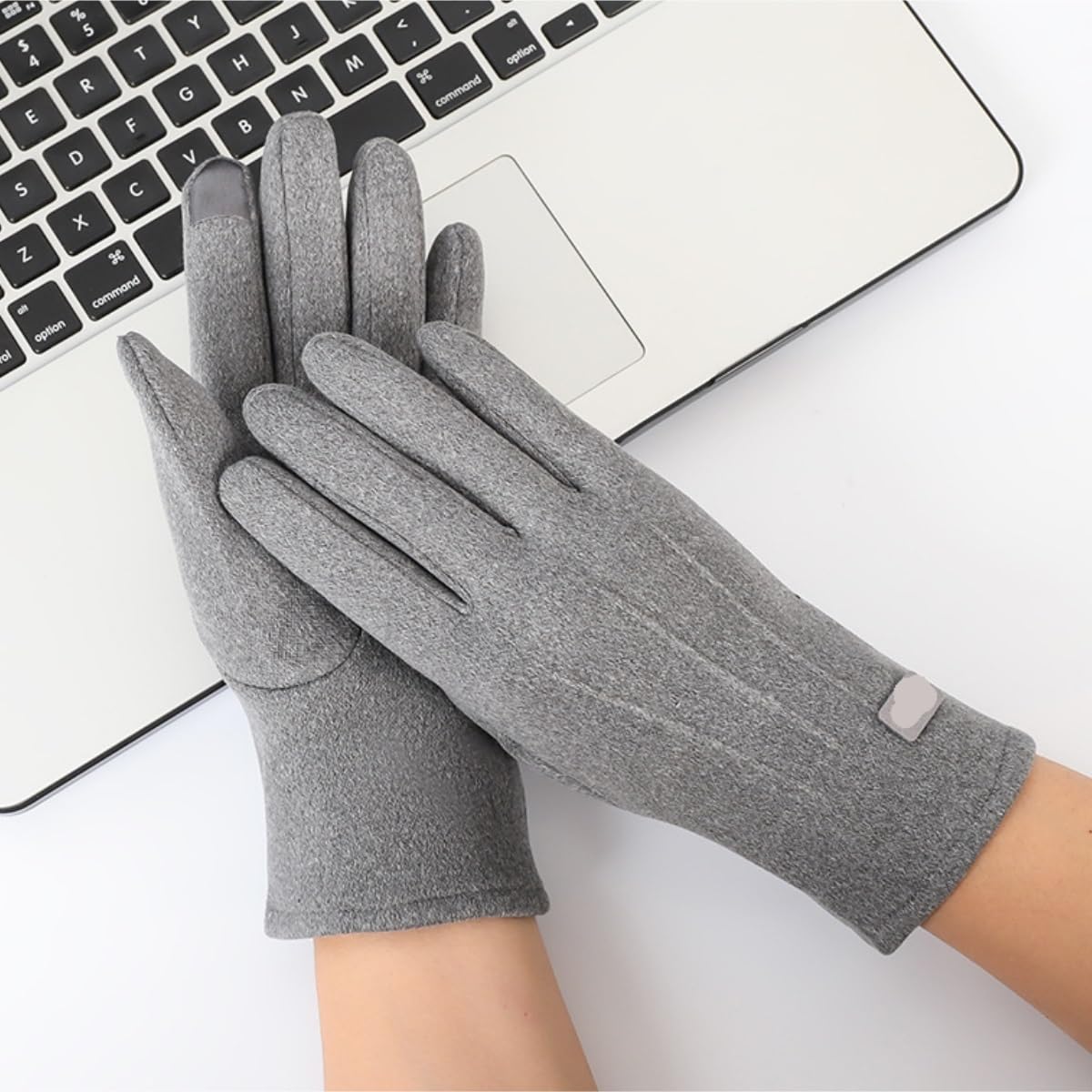 Guantes CáLidos Guantes Cálidos con Pantalla Táctil De Invierno For Mujer, Guantes Cálidos Gruesos con Forro Polar De Doble Cara Guantes TéRmicos(Bruin)