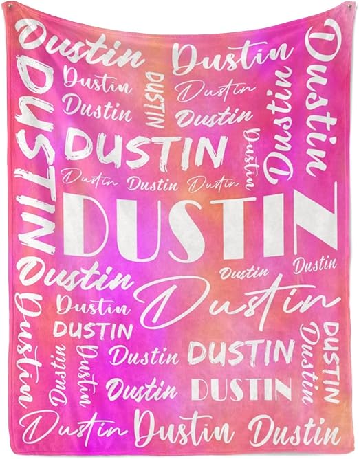 Name Blanket Personalized Name Blanket Customized Blanket with Name Text for Adult Kid Birthday Christmas Mothers Fathers Valentines Day Gift