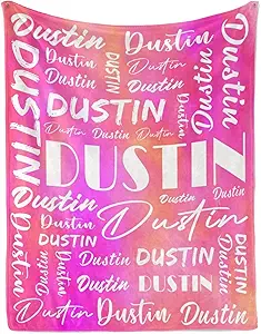 Name Blanket Personalized Name Blanket Customized Blanket with Name Text for Adult Kid Birthday Christmas Mothers Fathers Valentines Day Gift